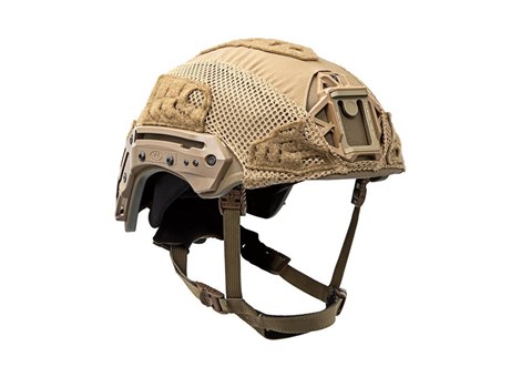 EXFIL Ballistic Helmet Cover for Rail 2.0 Coyote Brown Angle