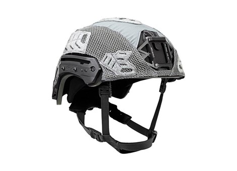 EXFIL® Ballistic Helmet Cover for Rail 2.0 | Wolf Gray | Angle