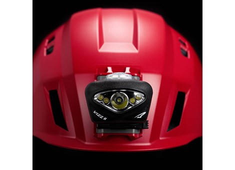 Vizz II MPLS Headlamp Installed on SAR Helmet Front 