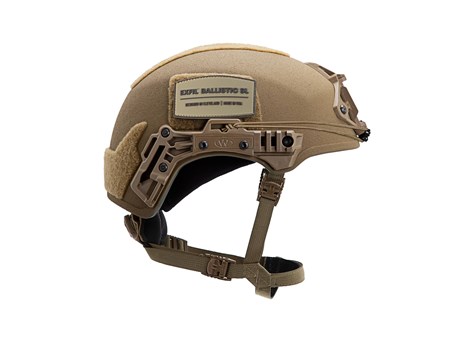 EXFIL® Ballistic SL in Coyote Brown, side view with Shock Cord installed