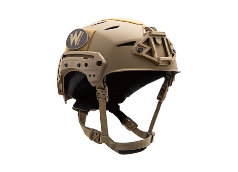 Coyote Brown EXFIL Carbon Rail 2.0 Helmet Angle