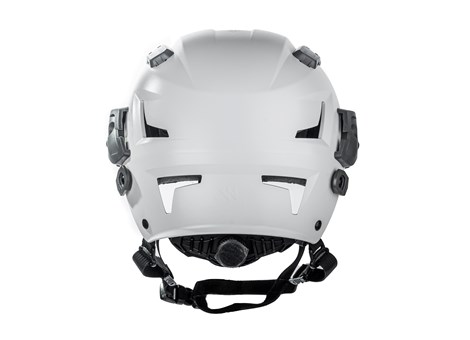 White SAR Tactical Helmet Rear 
