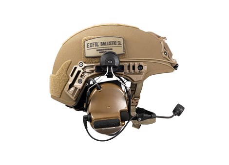 EXFIL Peltor Quick Release Adapter on EXFIL Ballistic SL Closeup