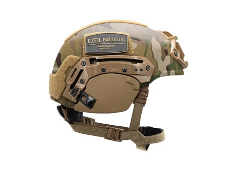 EXFIL® Ballistic Ear Covers | EXFIL® Ballistic with EXFIL® Rail 2.0 | Coyote Brown | Side