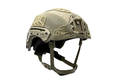 EXFIL Ballistic Helmet Cover for Rail 2.0 Ranger Green Angle