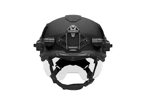 EXFIL Ballistic Visor on Black SL Front Down 