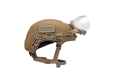 EXFIL Ballistic Visor Coyote Brown SL Side Stowed