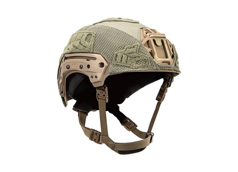 EXFIL Carbon Rail 2.0 Helmet Cover Ranger Green Angle