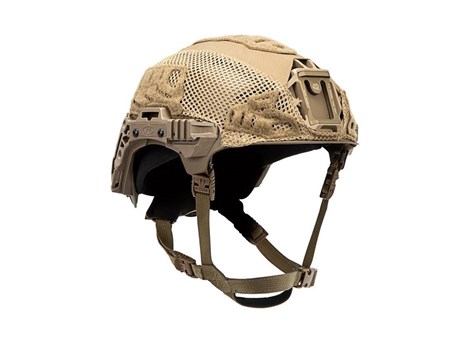 EXFIL® Carbon Rail 3.0 Helmet Cover | Coyote Brown | Angle