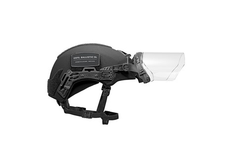 Black EXFIL Face Shield on SL Side Raised