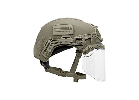 Green EXFIL Face Shield on SL Side Down