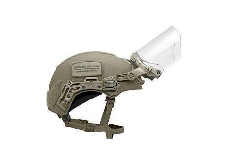 Green EXFIL Face Shield on SL Side Stowed