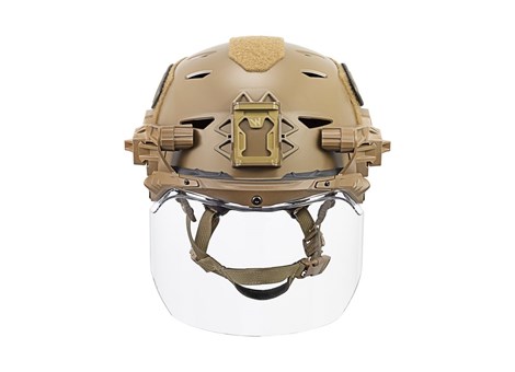 Brown EXFIL Face Shield on LTP Front Down 