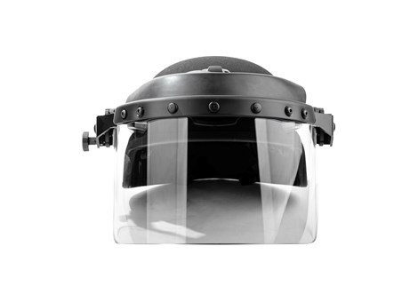 DK7 Face Shield Front on Helmet