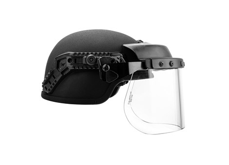 DK7 Face Shield Right Side on Helmet