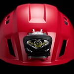 Vizz II MPLS Headlamp Installed on SAR Helmet Front  thumbnail