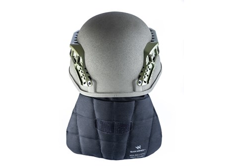 Team Wendy® Helmet Nape Guard Mounted on EPIC Protector Rear View