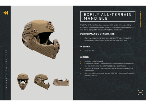 EXFIL All Terrain Mandible Technical Data Sheet Page 1