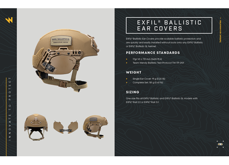 EXFIL® Ballistic Ear Covers Technical Data Sheet Page 1