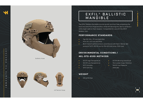 EXFIL Ballistic Mandible Technical Data Sheet Page 1