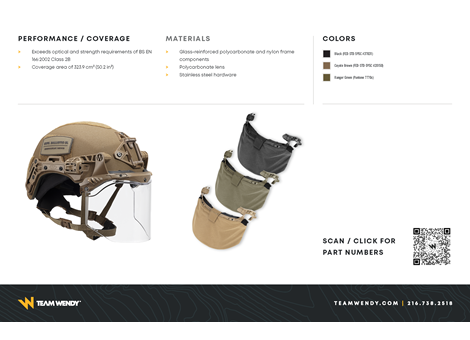 EXFIL® Face Shield Technical Data Sheet Page 2