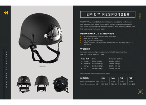 EPIC Responder Technical Data Sheet Page 1