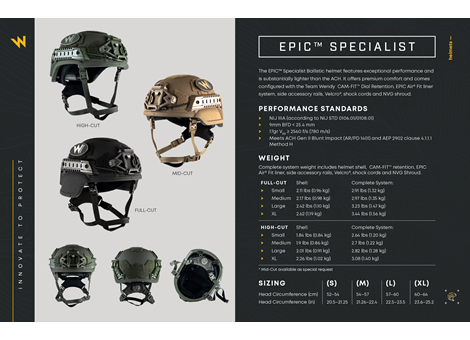 EPIC Specialist Technical Data Sheet Page 1