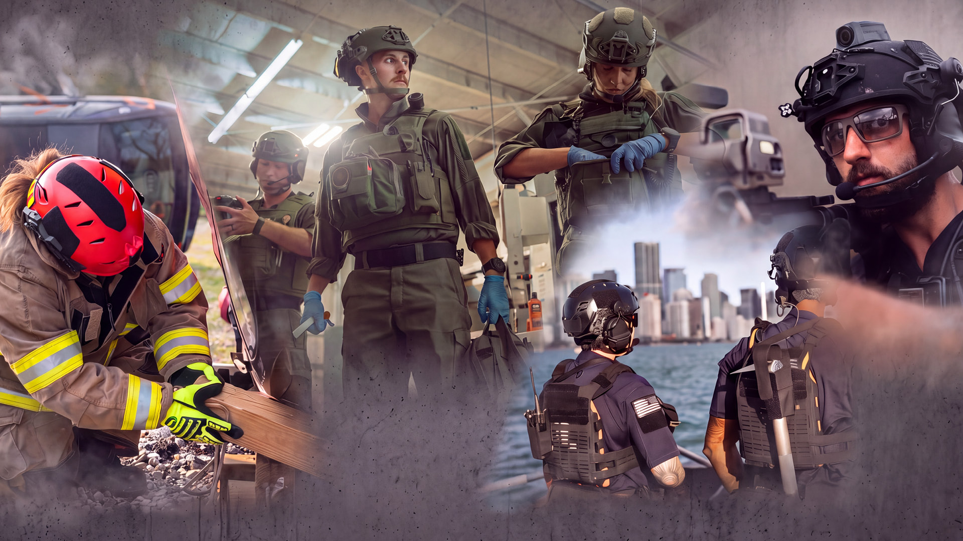Image showing law enforcement, fire, search and rescue, and EMS personnel to celebrate First Responder's Day