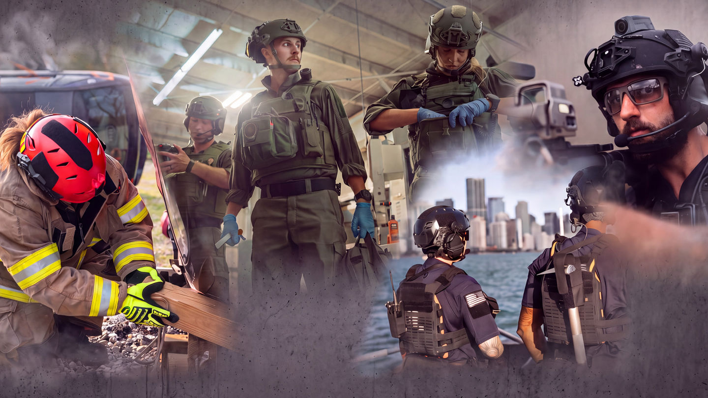 Image showing law enforcement, fire, search and rescue, and EMS personnel to celebrate First Responder's Day