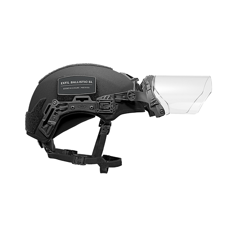 TW BALLISTIC SL BLACK FACESHIELD SIDE STOWED
