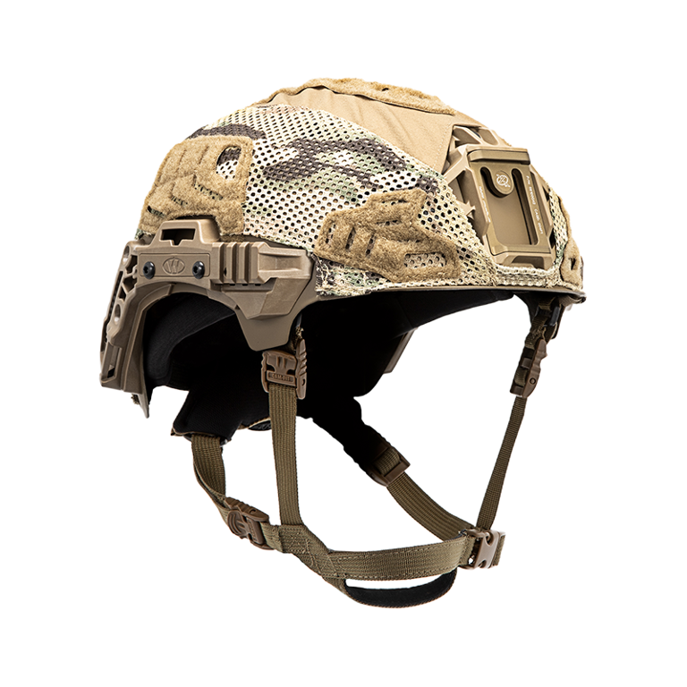 TW CARBON RAIL 3 MULTICAM HELMET COVER ANGLE