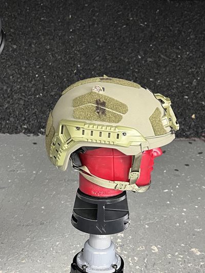 RIFLETECH helmet on test form