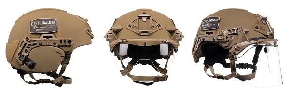 EXFIL Ballistic Ear Covers, visor, and face shield
