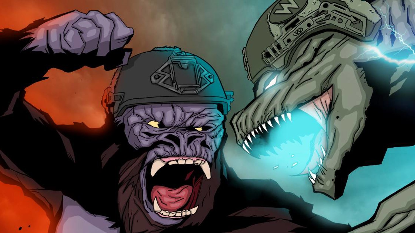 GODZILLA V KONG Cartoon BLOG image
