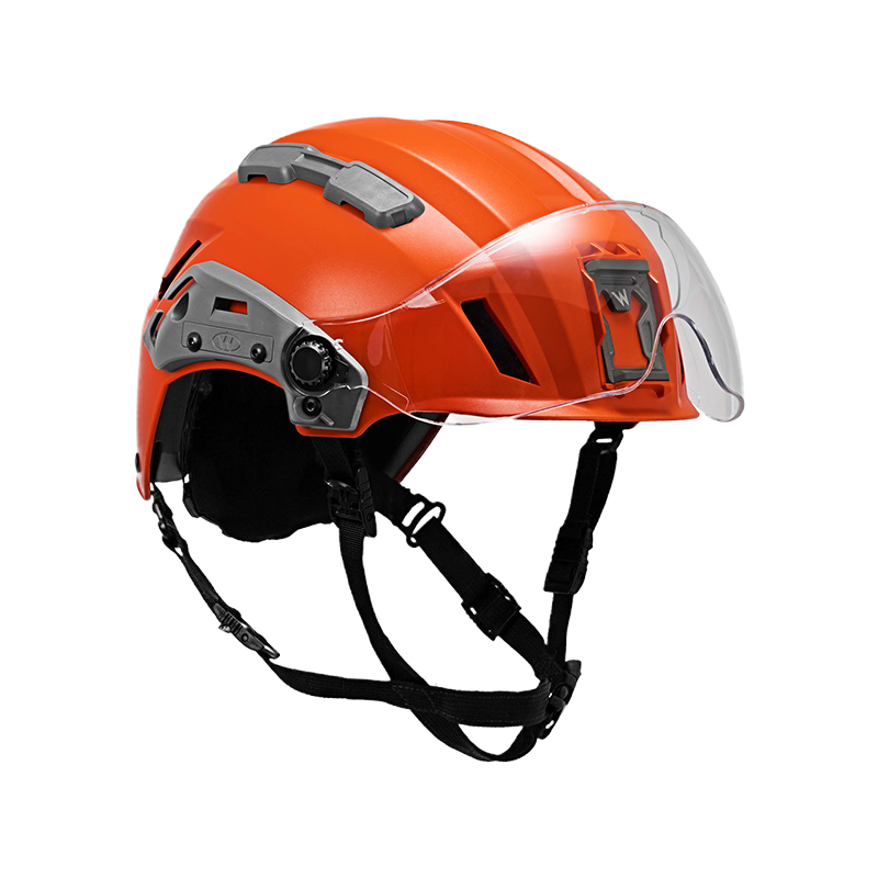 EXFIL SAR TACTICAL COAST GUARD ORANGE ANGLE VISOR UP