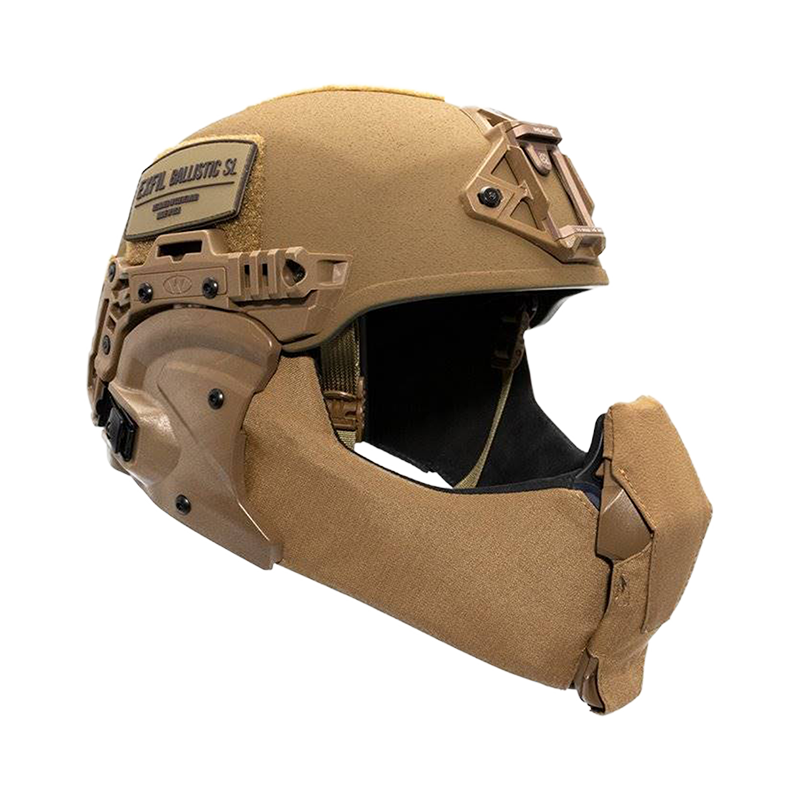 BALLISTIC MANDIBLE COYOTE BROWN HELMET RIGHT ANGLE BNOSE