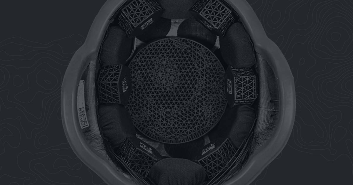 Inside view of helmet with padding