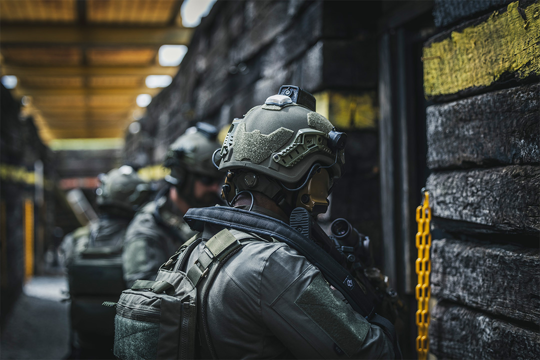 Men in helmets and uniform