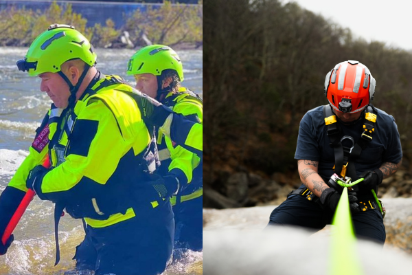 Search and Rescue offices wearing Team Wendy helmets