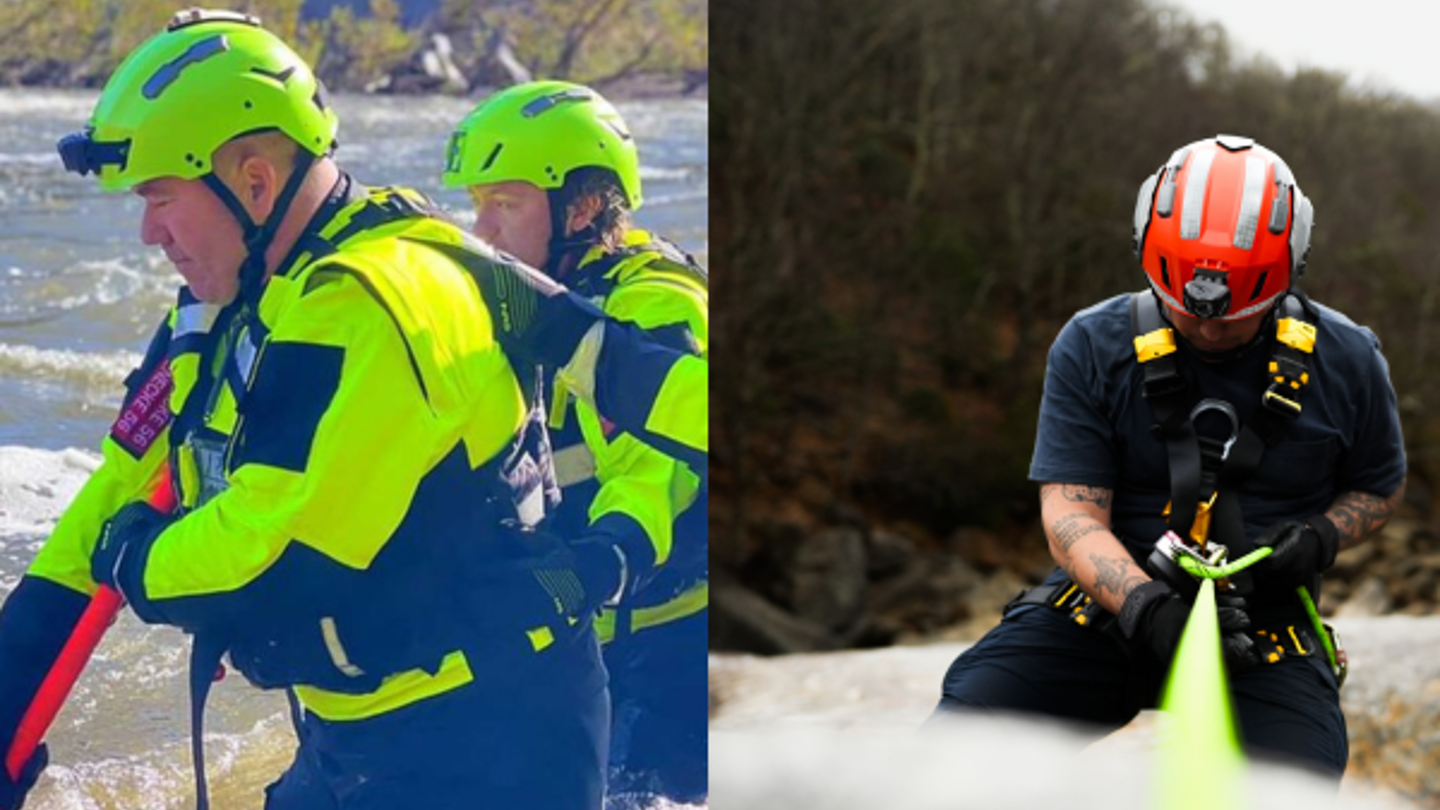 Search and Rescue offices wearing Team Wendy helmets