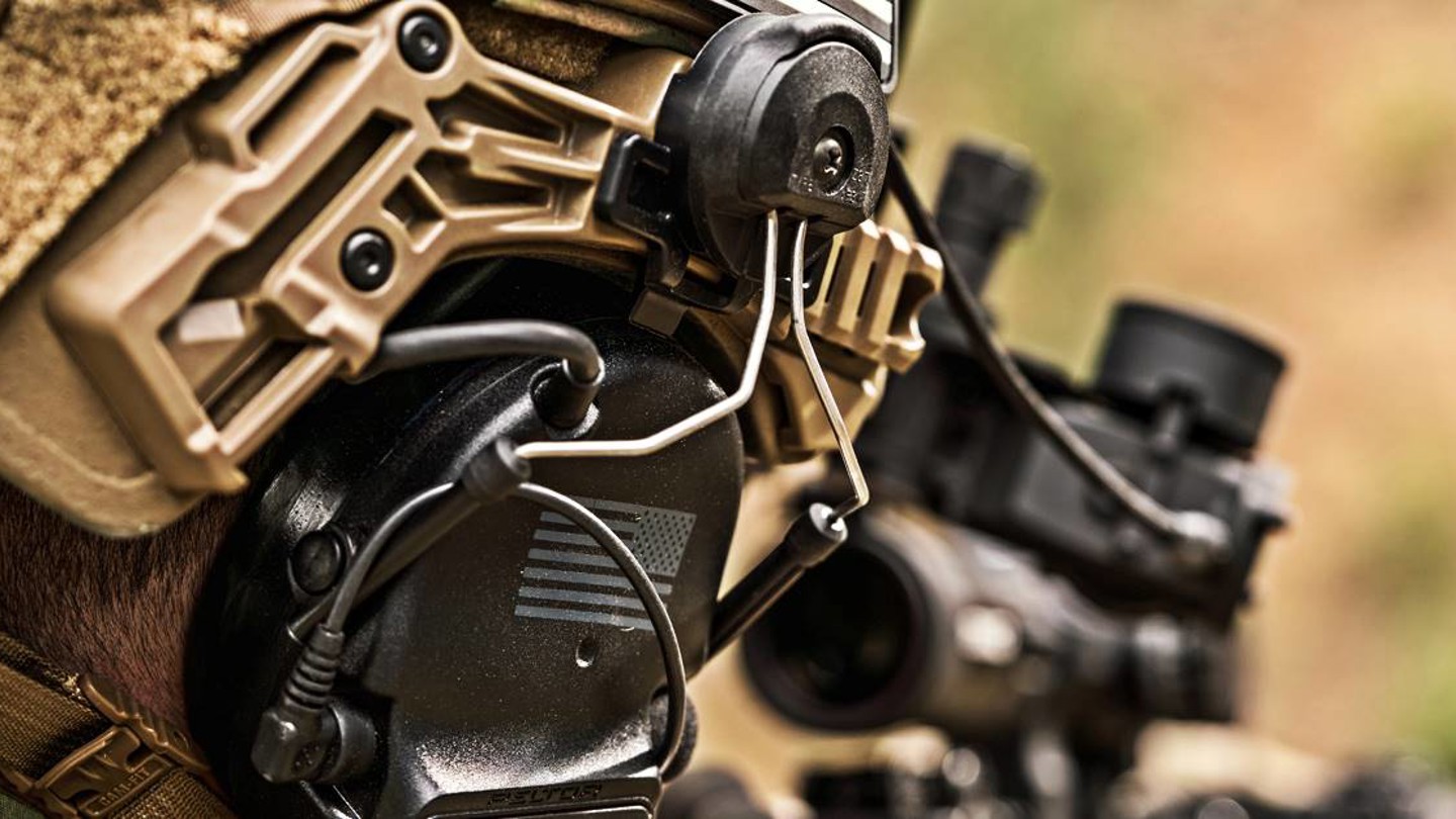 Close up image of mounting rail on Team Wendy helmet