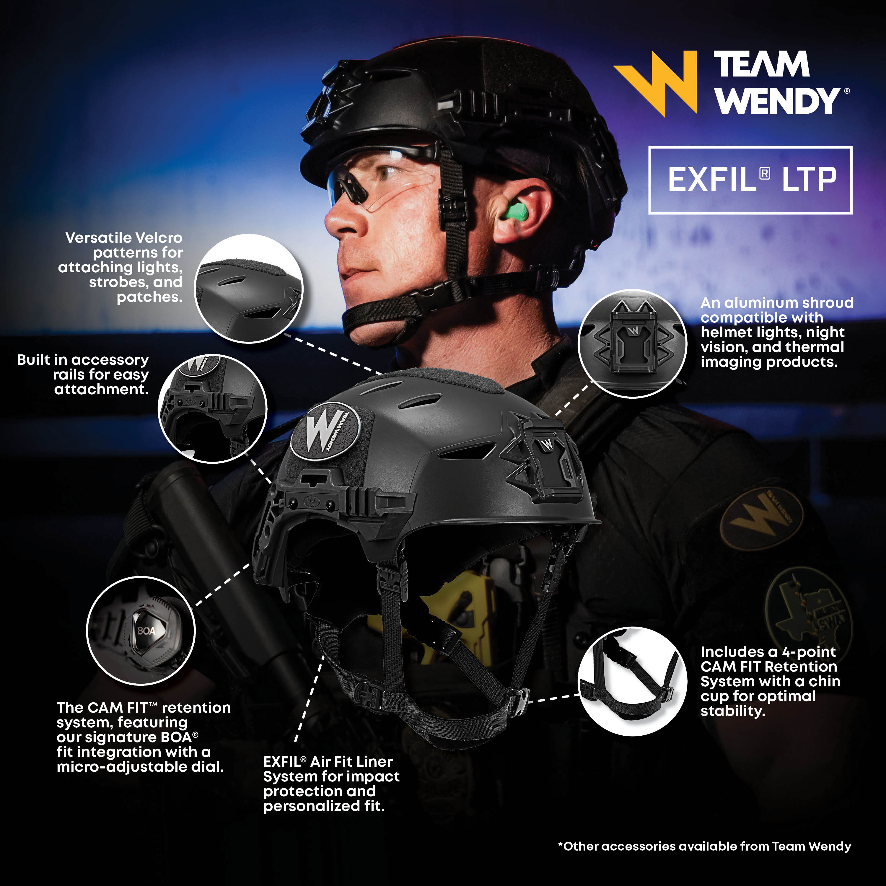 Team Wendy EXFIL LTP Helmet Features and Benefits