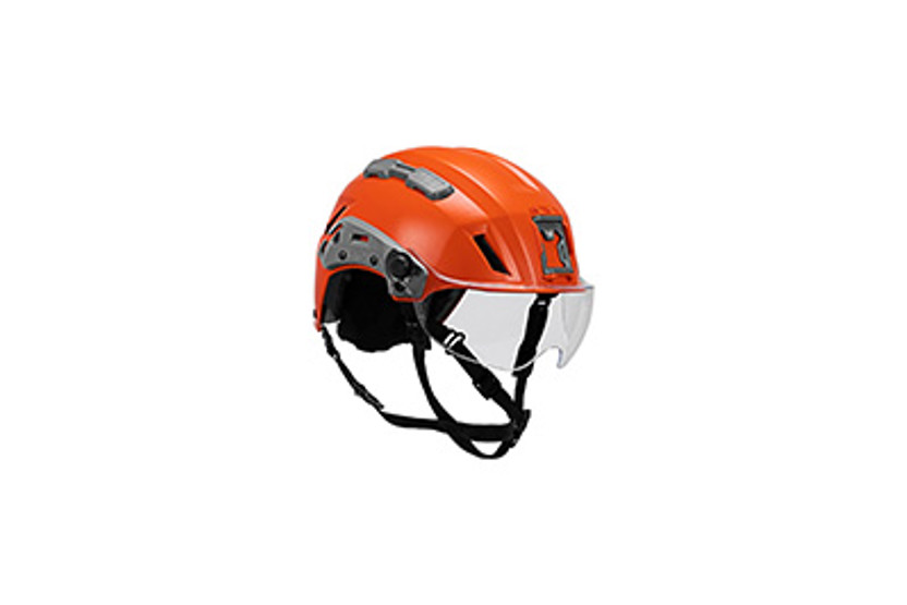 EXFIL SAR TACTICAL Helmet in COAST GUARD ORANGE ANGLE VISOR 