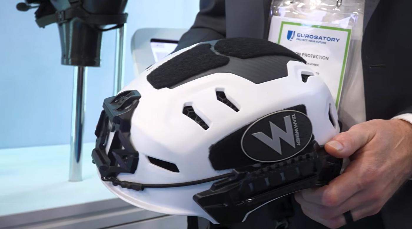 Close up of a white Team Wendy EXFIL RECON helmet