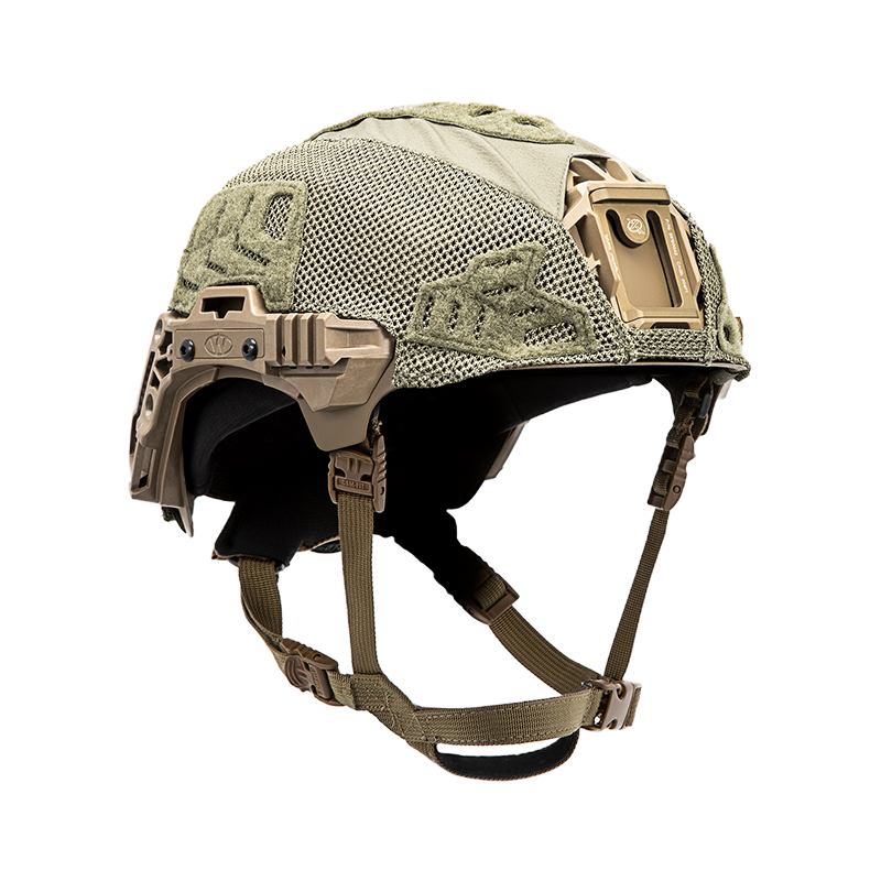 TW CARBON RAIL 3 RANGER GREEN HELMET COVER ANGLE