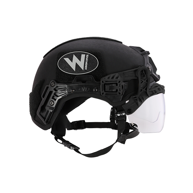 Team Wendy Black Ballistic Helmet with Visor