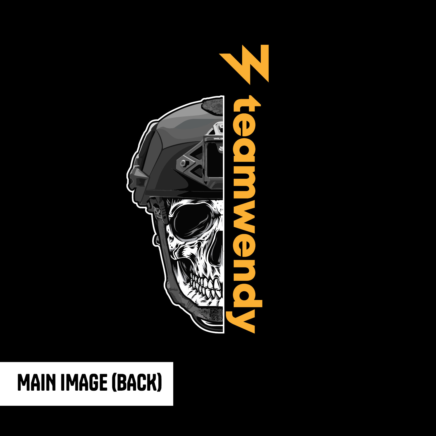 closeup image of skull design with team wendy