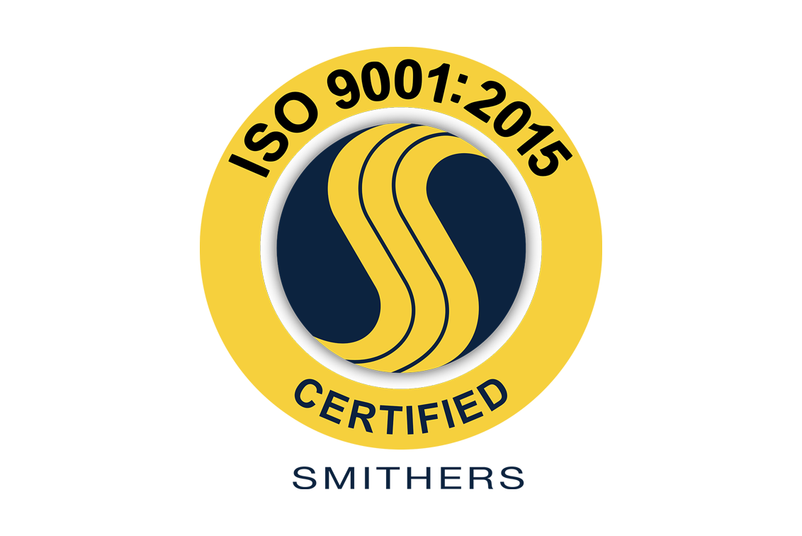 Gold and Blue logo on a light background. The logo has a blue circle with a gold stylized S surrounded by a gold ring touting Team Wendy's ISO 9001:2015 certification.