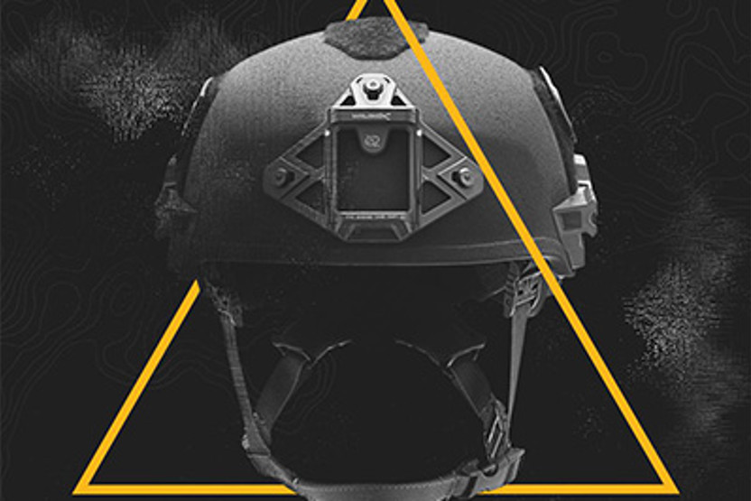 TW BLOG THUMBNAIL HELMET with Yellow traingle over it