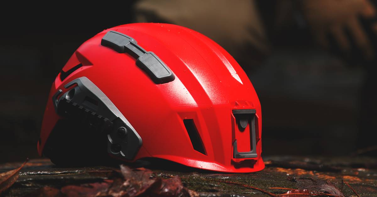 Red SAR helmet